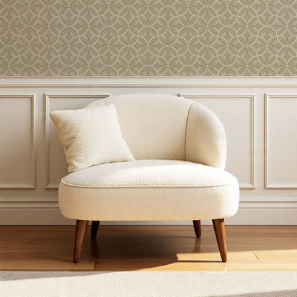 Monique Geometric Petals Olive Wallpaper
