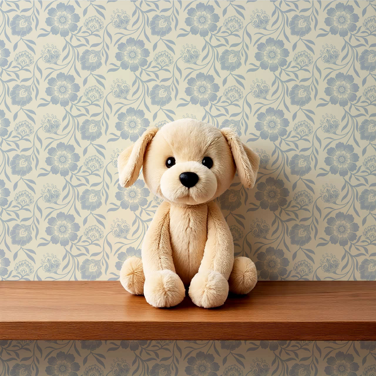 Grace Botanicals French Blue Wallpaper