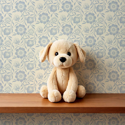 Grace Botanicals French Blue Wallpaper