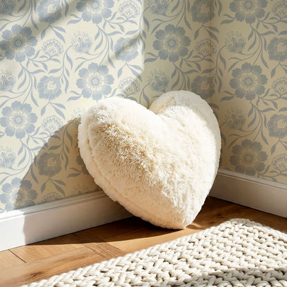 Grace Botanicals French Blue Wallpaper