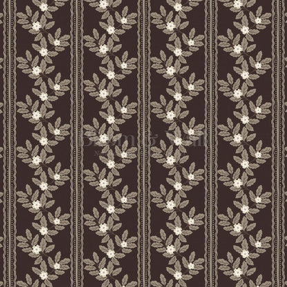 Grace Vertical Botany Brown Wallpaper