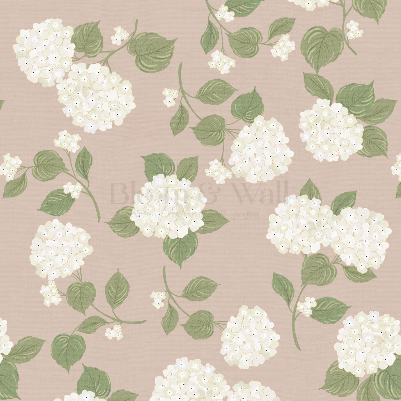 Gracelyn Hydrangea Blooms Mauve Wallpaper