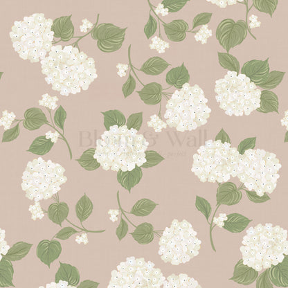 Gracelyn Hydrangea Blooms Mauve Wallpaper