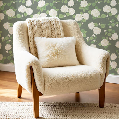 Gracelyn Hydrangea Blooms Green Wallpaper