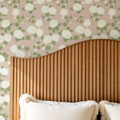 Gracelyn Hydrangea Blooms Mauve Wallpaper