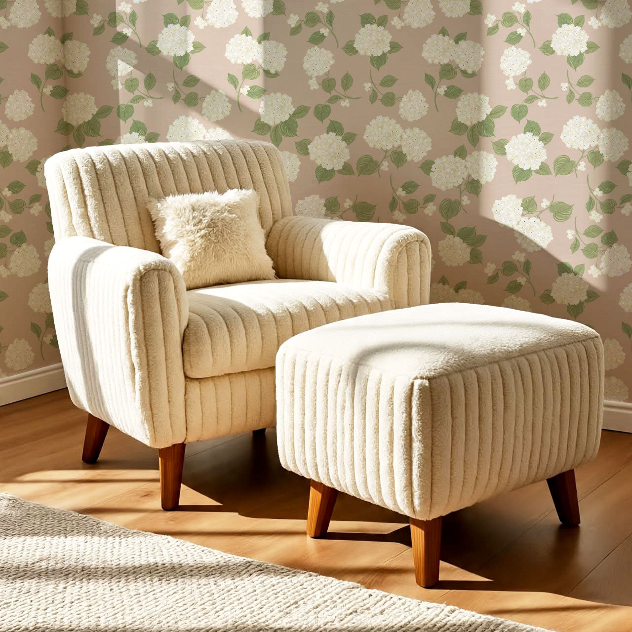 Gracelyn Hydrangea Blooms Mauve Wallpaper