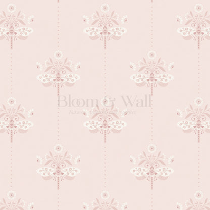 Gracie Rosewing Hearts Pink Wallpaper