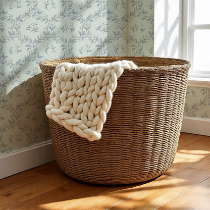 Hadley Leafy Ogee Sky Wallpaper