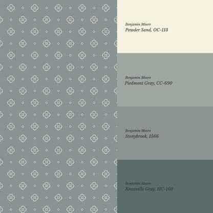 Hailey Foulard Dusty Teal Wallpaper