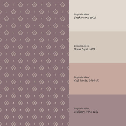 Hailey Foulard Red Wine Wallpaper