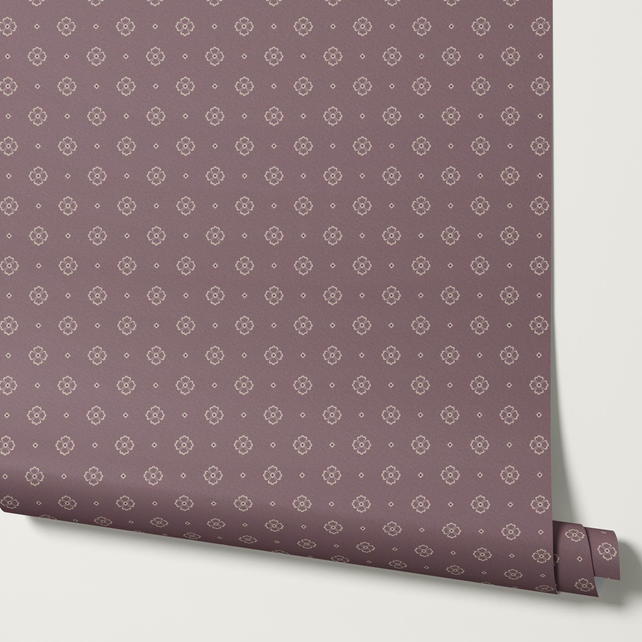Hailey Foulard Red Wine Wallpaper