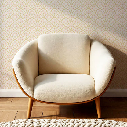 Haisley Scalloped Bloom Blush Honey Wallpaper