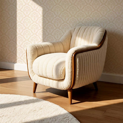 Haisley Scalloped Bloom Cream Beige Wallpaper