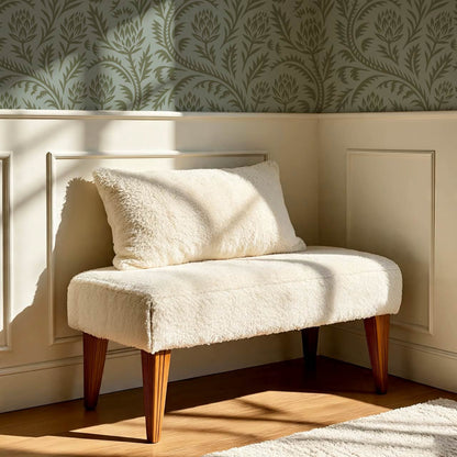 Hannah Folkfloral Woodcut Forest Wallpaper