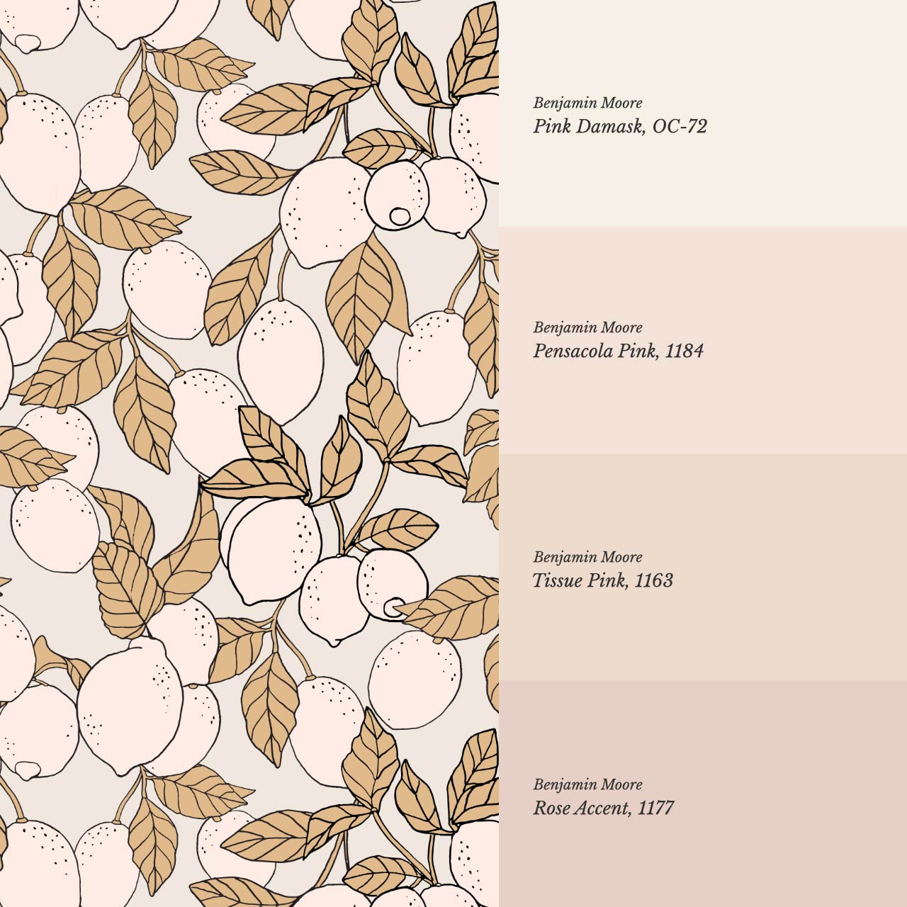 Hannah Lemons Ochre Blush Wallpaper