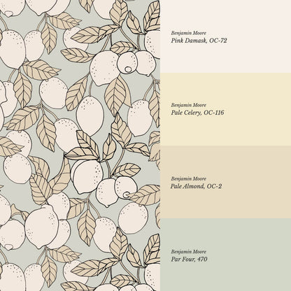 Hannah Lemons Sage Cream Wallpaper