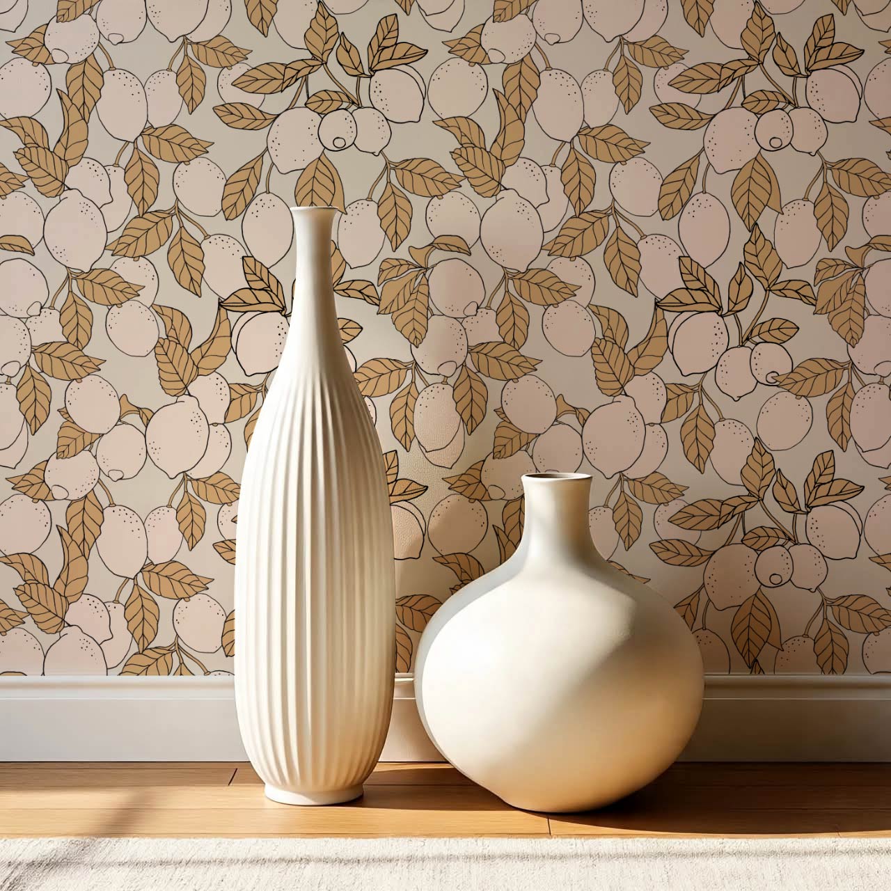 Hannah Lemons Ochre Blush Wallpaper