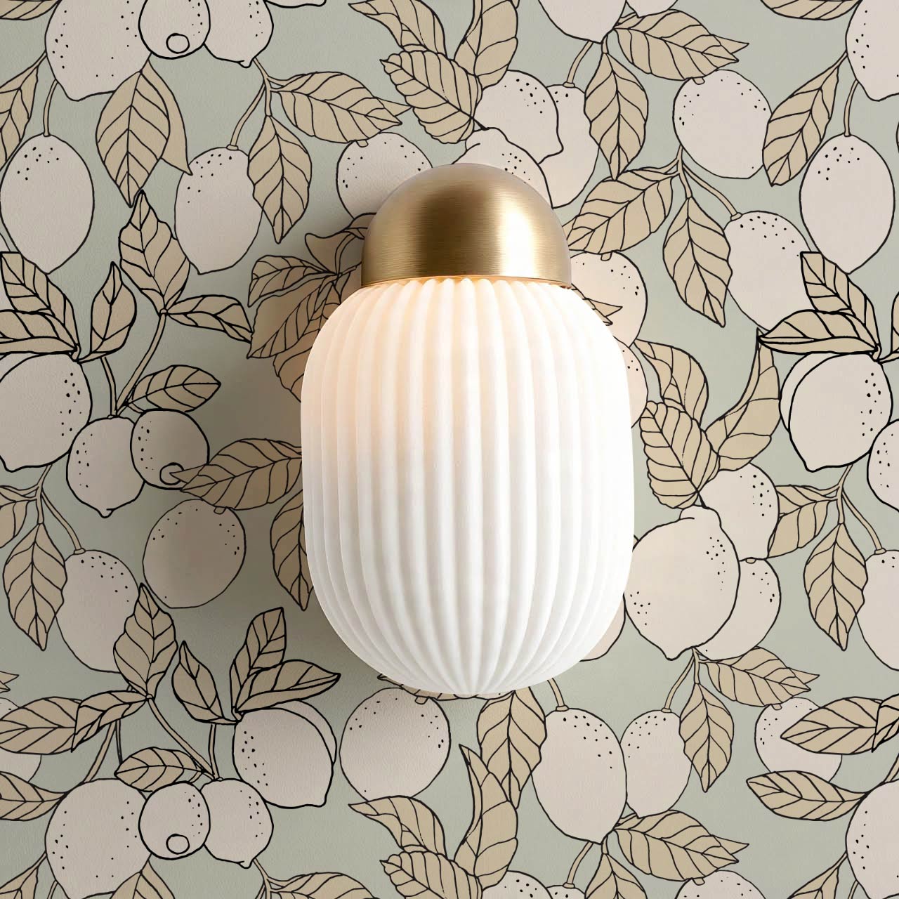 Hannah Lemons Sage Cream Wallpaper