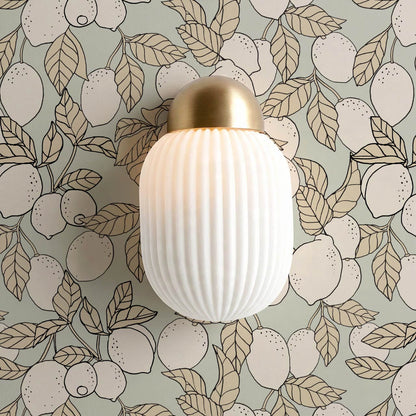 Hannah Lemons Sage Cream Wallpaper