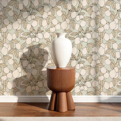 Hannah Lemons Sage Cream Wallpaper