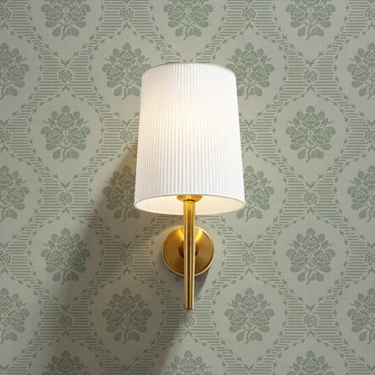 Harmony Ogee Lattice Bouquet Sage Wallpaper