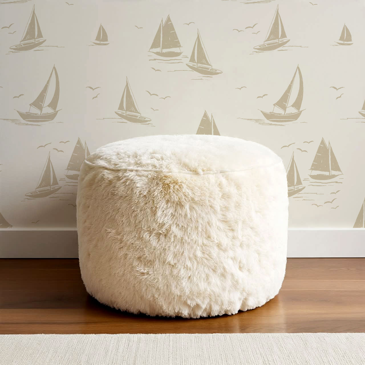 Harper Race Day Sailboats Oat Wallpaper