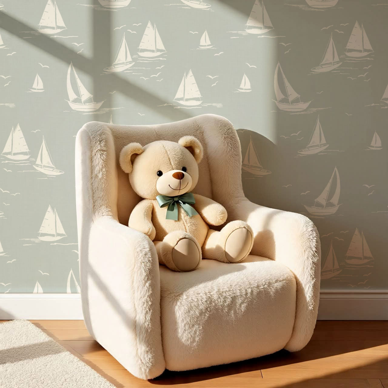 Harper Race Day Sailboats Sea Salt Wallpaper