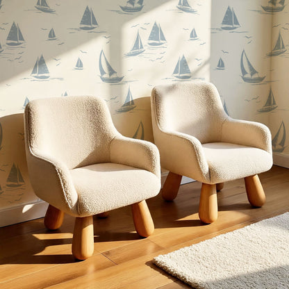 Harper Race Day Sailboats Cream Blue Wallpaper