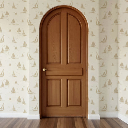 Harper Race Day Sailboats Oat Wallpaper