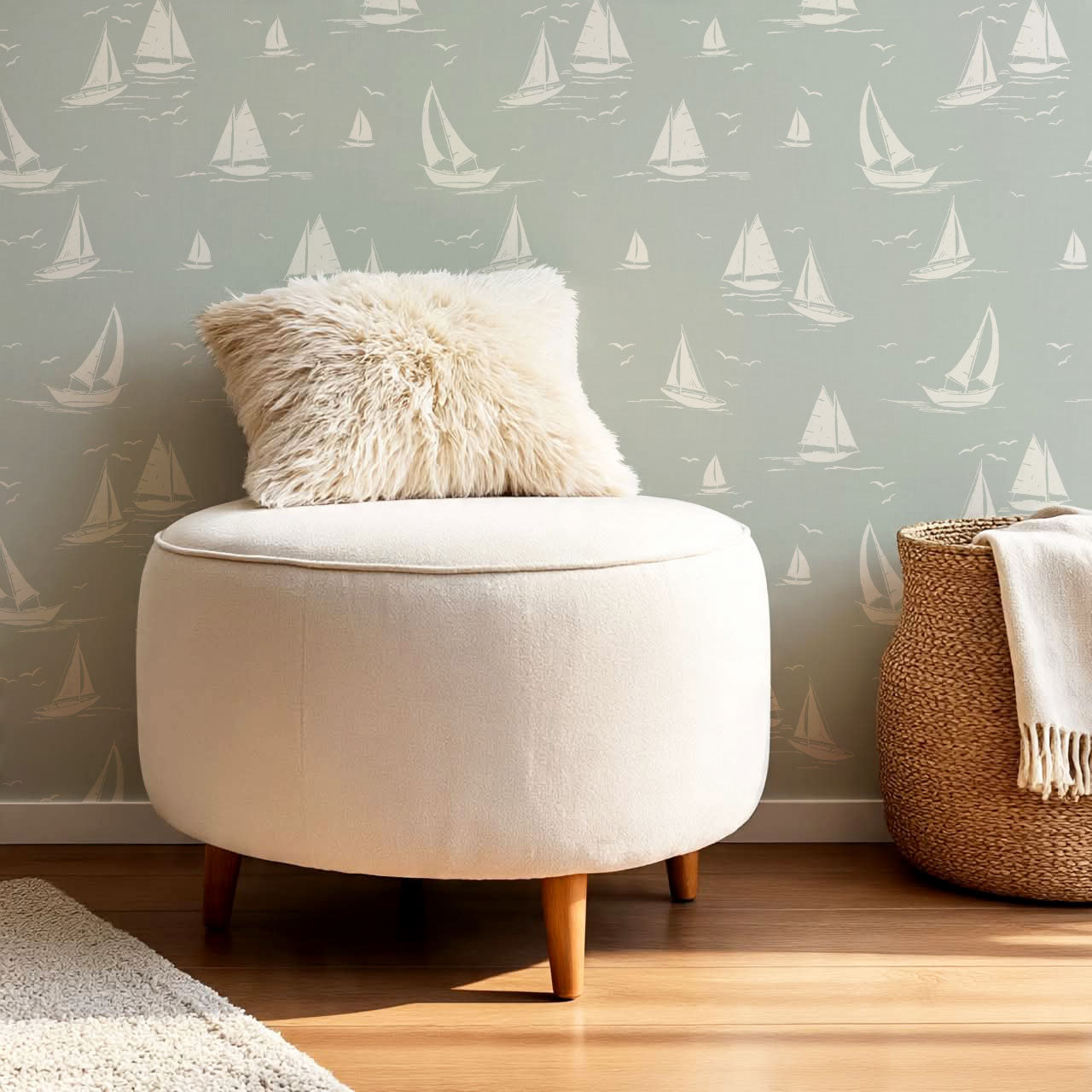 Harper Race Day Sailboats Sea Salt Wallpaper