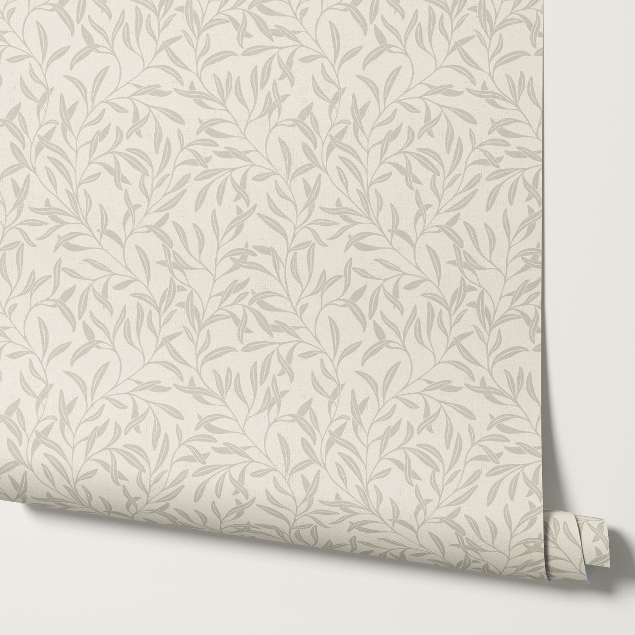 Haven Foliage Vines Neutral Dove Wallpaper