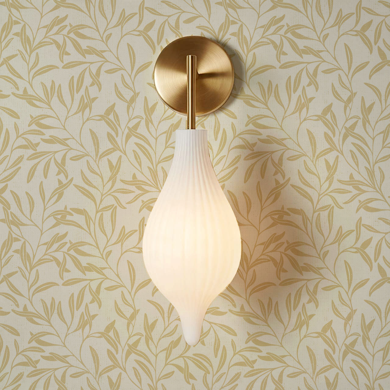 Haven Foliage Vines Butter Cream Wallpaper
