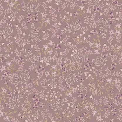 Hazel Wildflowers Mauve Wallpaper