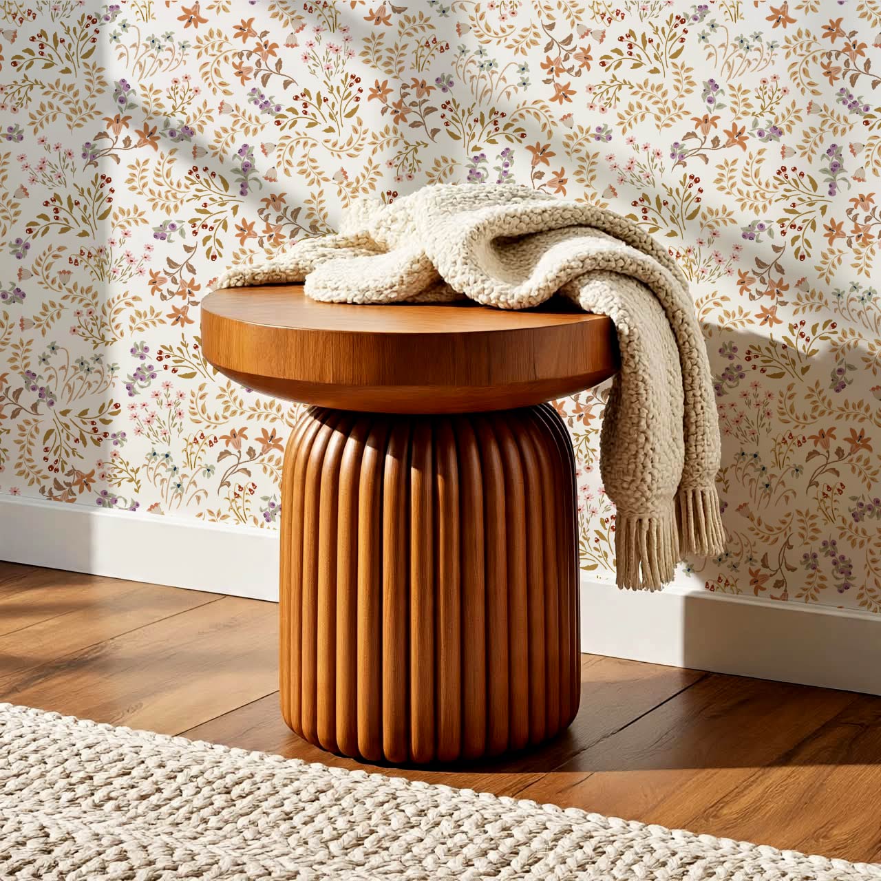 Hazel Wildflowers White Dove Wallpaper