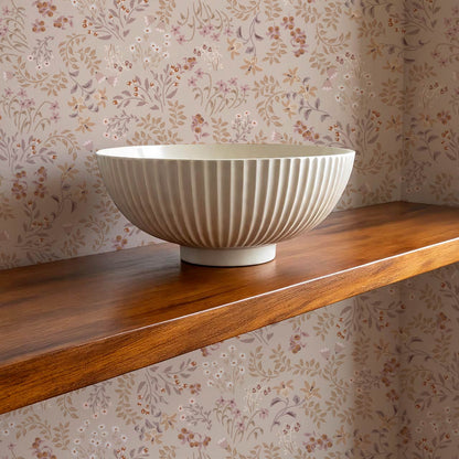 Hazel Wildflowers Rose Dust Wallpaper