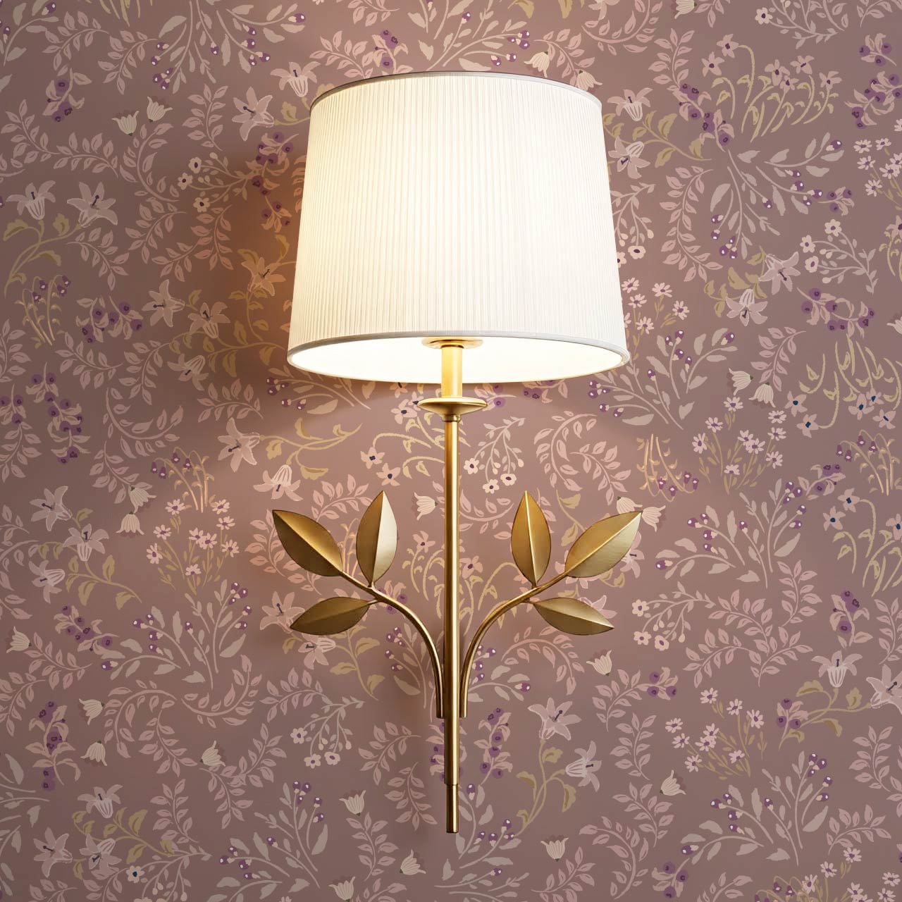 Hazel Wildflowers Mauve Wallpaper