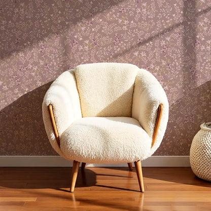 Hazel Wildflowers Mauve Wallpaper