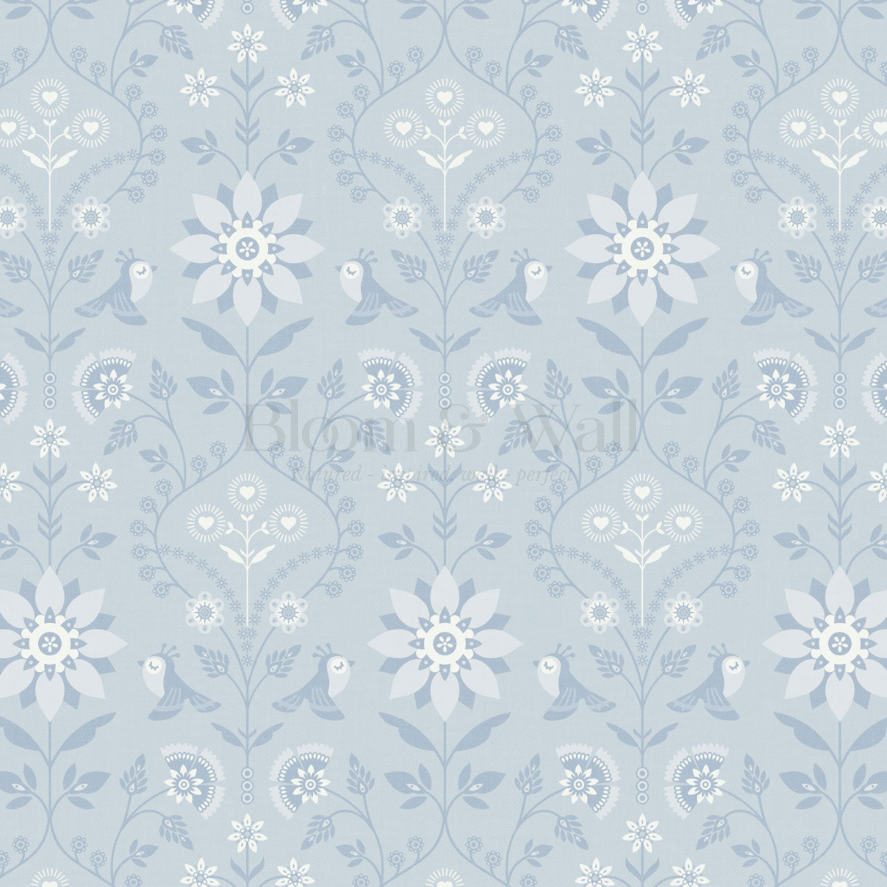 Oaklynn Heartwood Folk Garden Sky Wallpaper