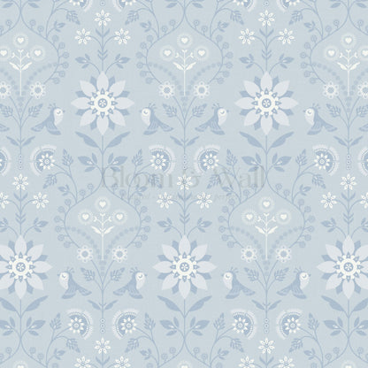 Oaklynn Heartwood Folk Garden Sky Wallpaper