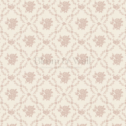 Helen Small Florals Mauve Wallpaper