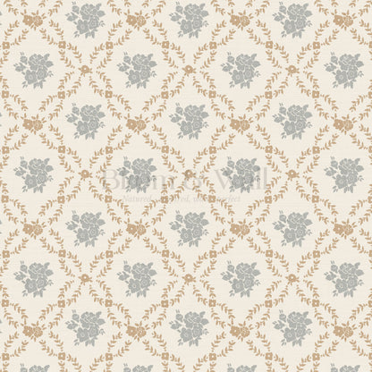 Helen Small Florals Neutral Wallpaper