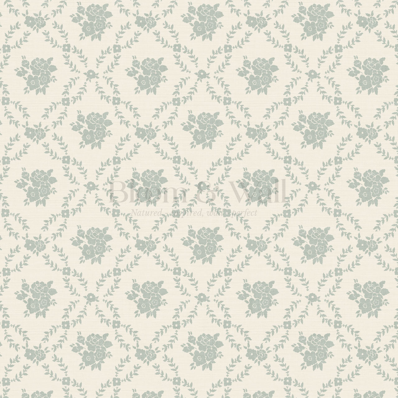 Helen Small Florals Sage Butter Wallpaper