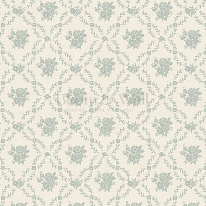 Helen Small Florals Sage Butter Wallpaper
