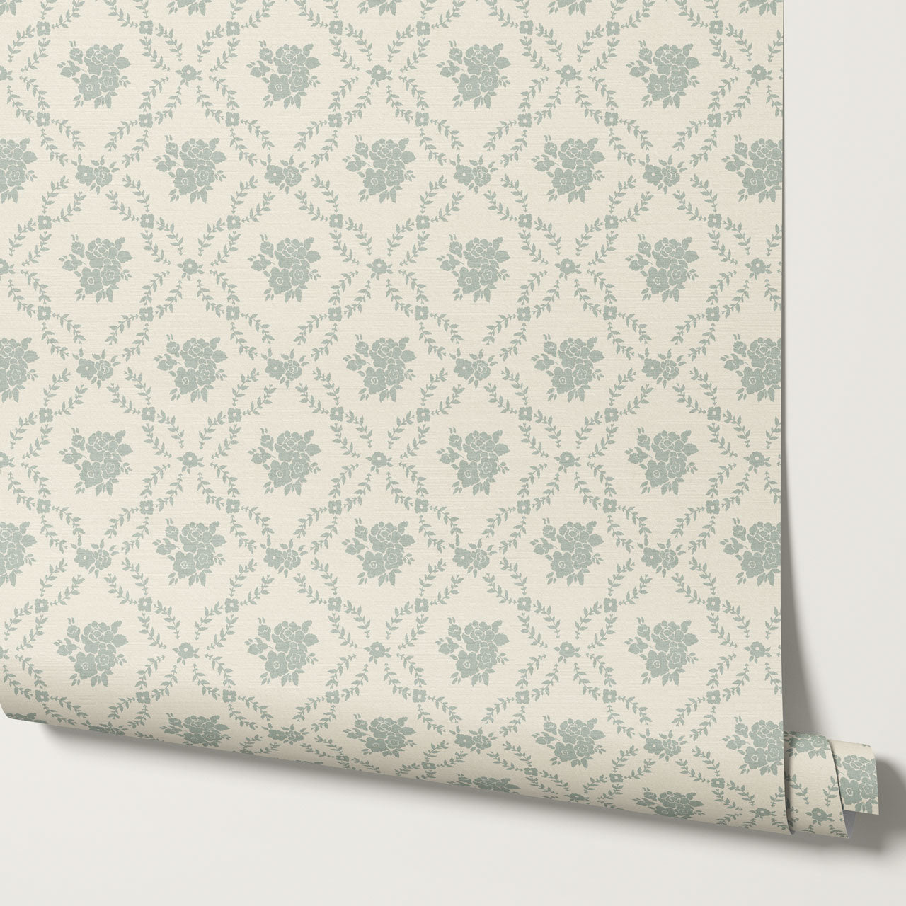 Helen Small Florals Sage Butter Wallpaper