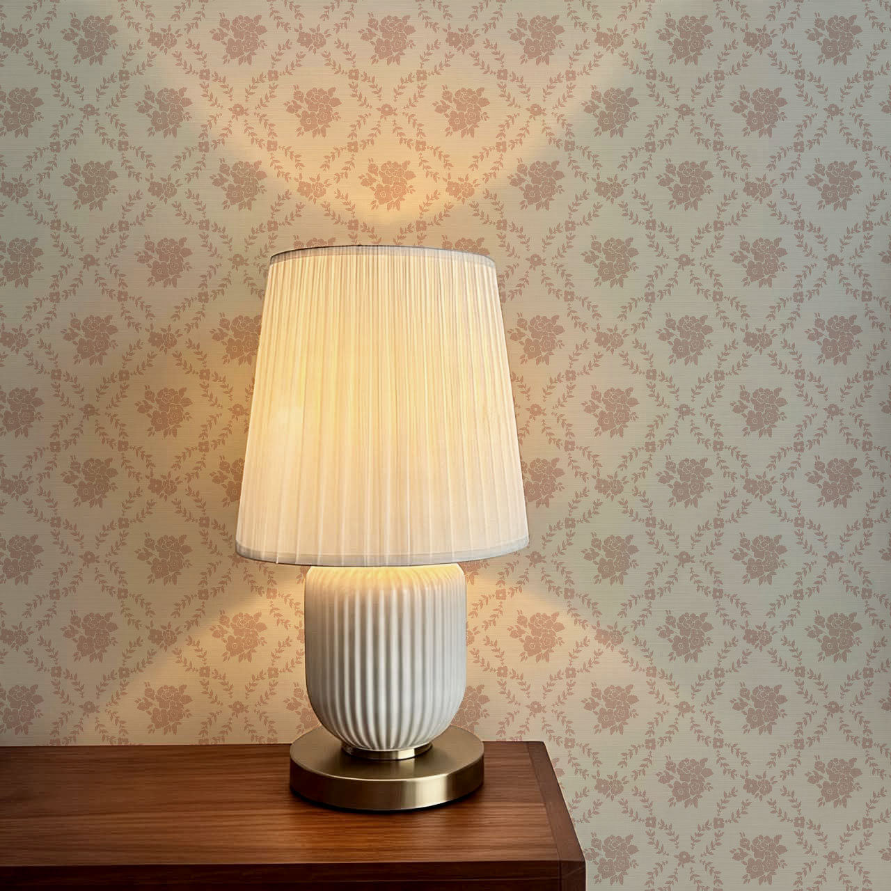 Helen Small Florals Mauve Wallpaper