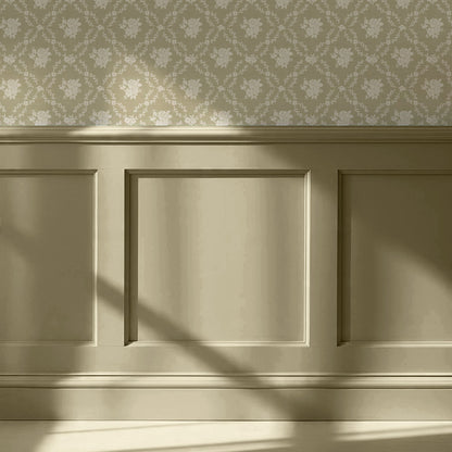 Helen Small Florals Green Olive Wallpaper