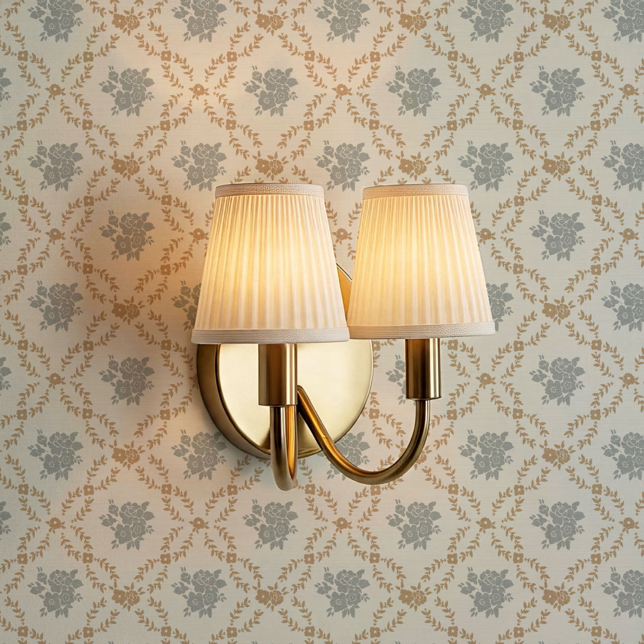 Helen Small Florals Neutral Wallpaper