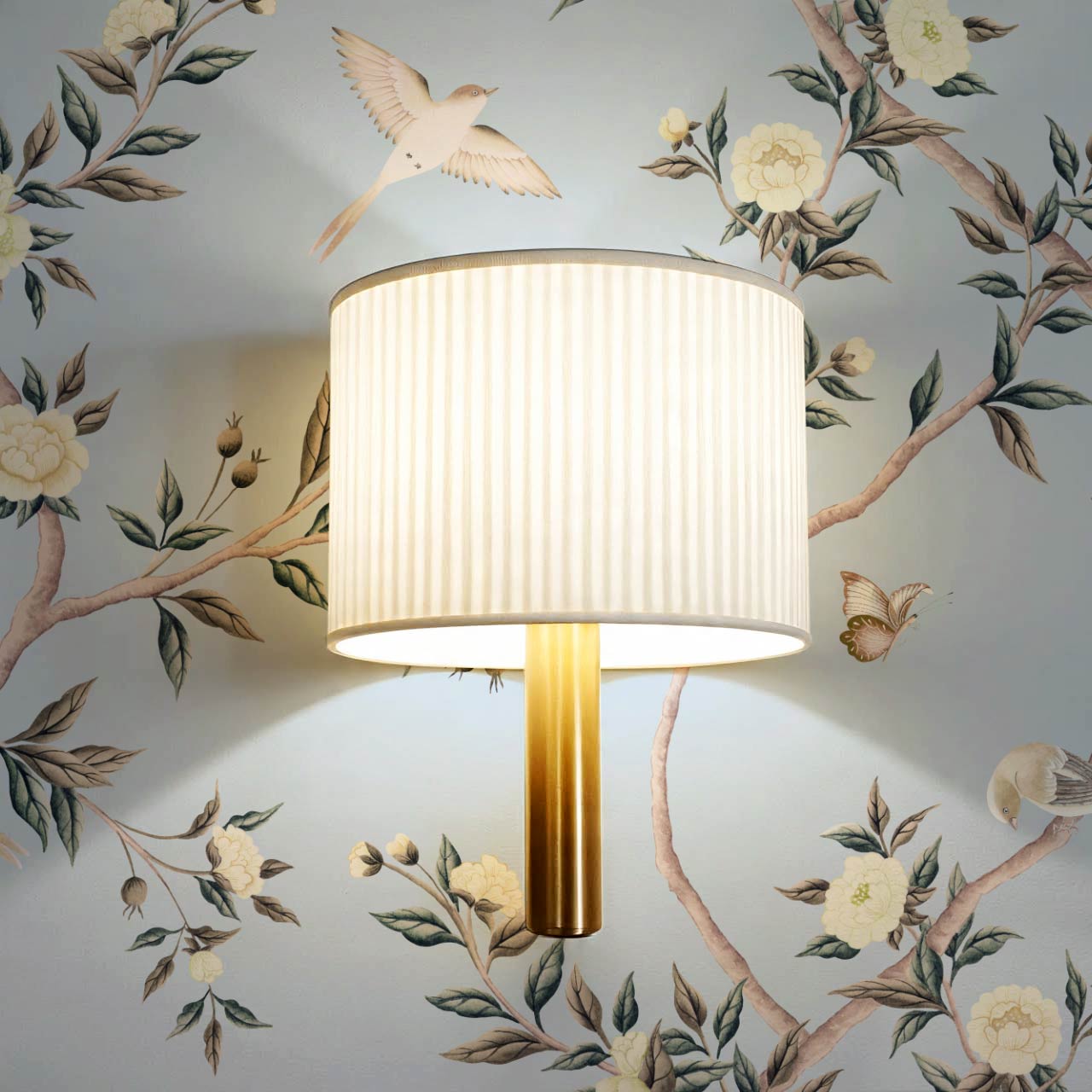 Hemma Porcelain Orchard Chinoiserie Sky Pearl Wallpaper