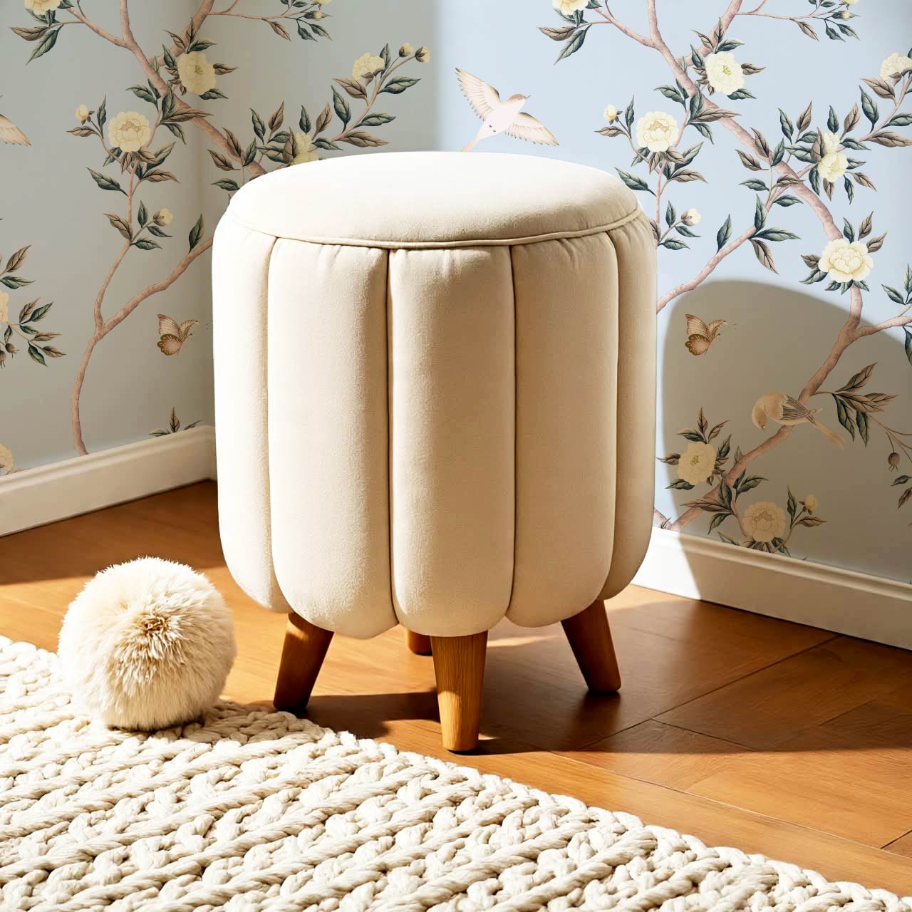 Hemma Porcelain Orchard Chinoiserie Sky Pearl Wallpaper