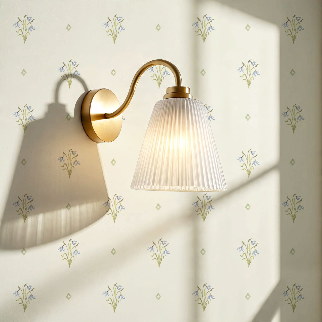 Hope Snowdrop Blue Cream Wallpaper